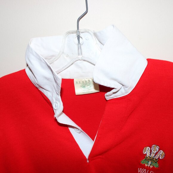 3/$188❤️vintage Blarney Woollen Mills WALES rugby jersey sweater Made In Ireland - Picture 2 of 7